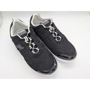 Propét Men's Black Mesh Walking Shoes Slip On Bungee Lace Size US 11 X (2E)